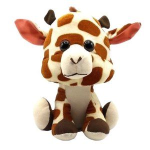 2/$15 Classic Toy Co. Baby Giraffe Spotted Plush Brown 10" Big Head Sitting Horn